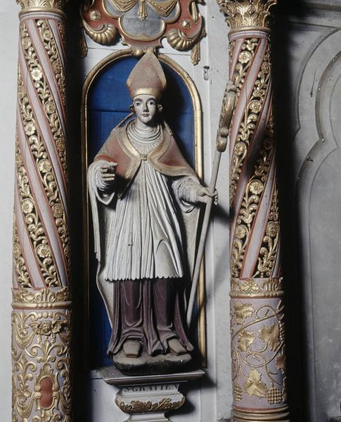 Statue de la travée droite du retable du maître-autel : saint Gatien.