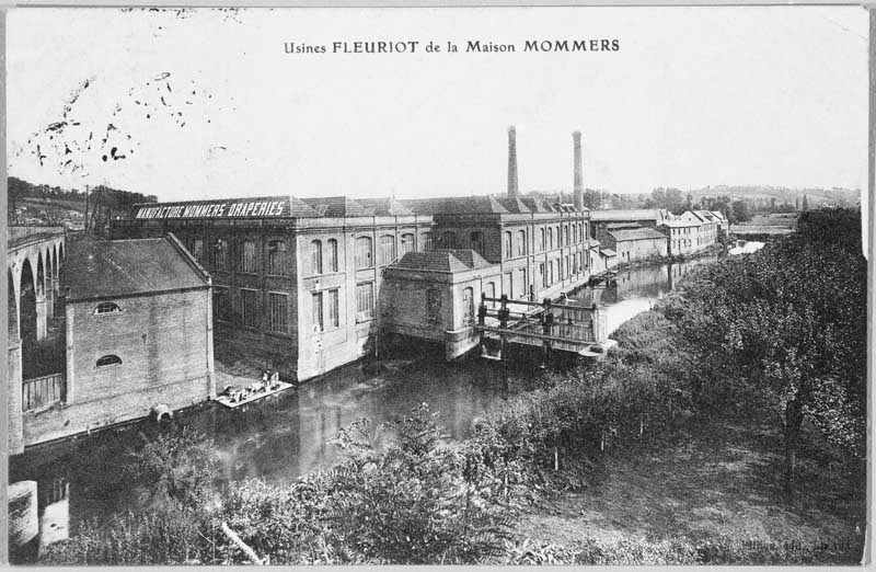 Usines Fleuriot de la maison Mommers.- Carte postale, éd. Fillion, s. d., début 20e siècle. (Collection particulière D. Deshayes).