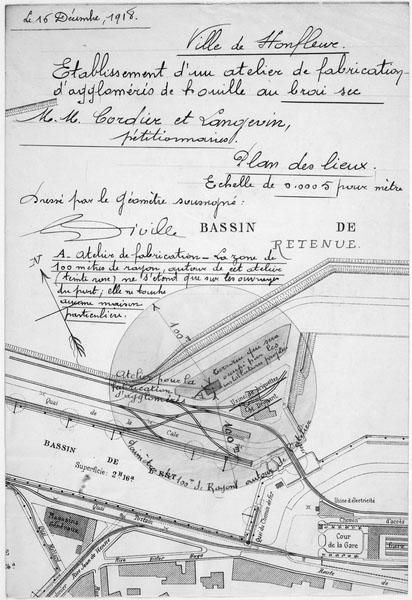 Etablissement d'un atelier de fabrication d'agglomérés de houille au brai sec.