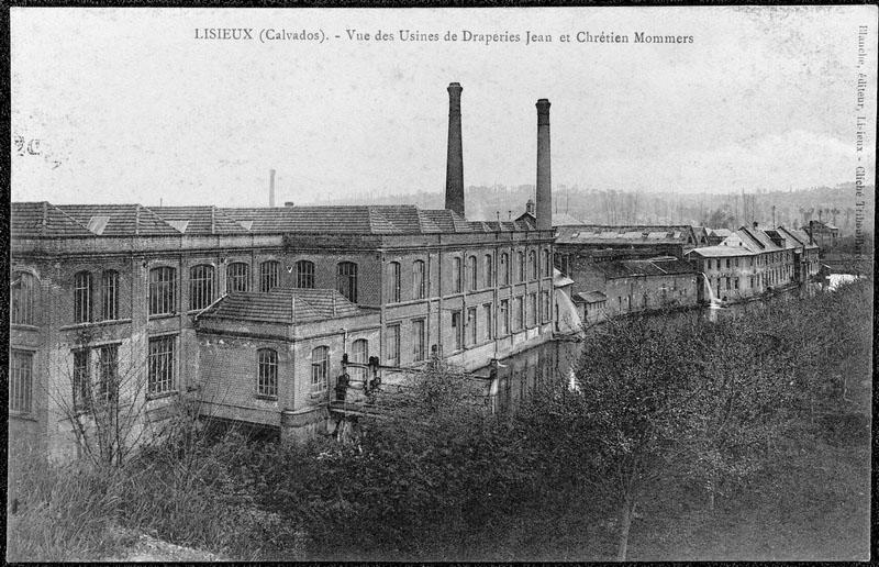 Lisieux (Calvados). Vue des usines de draperies Jean et Chrétien Mommers.