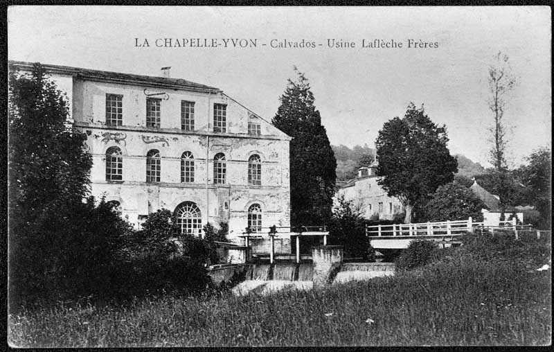 La Chapelle-Yvon - Calvados - Usine Laflèche Frères.- Carte postale, éd. Pitard, s. d., début 20e siècle. (Collection particulière P. Coftier).