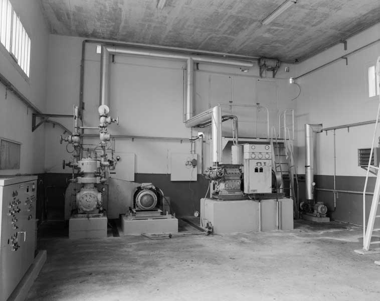 Salle des machines, dite de réfrigération. Vue intérieure.