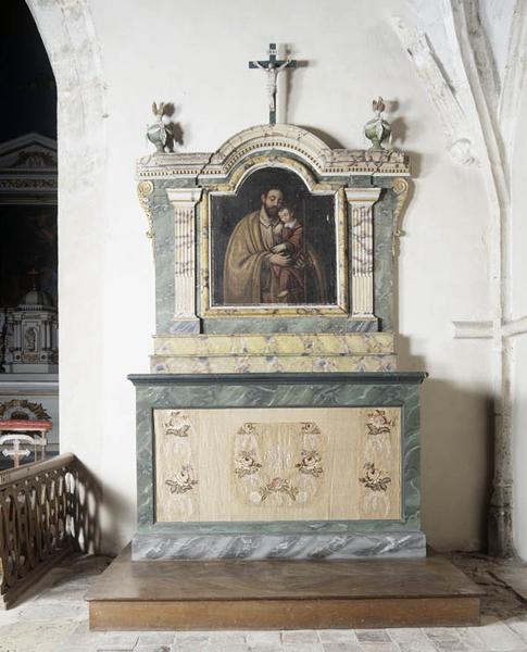 Ensemble de l'autel de saint Joseph (retable)