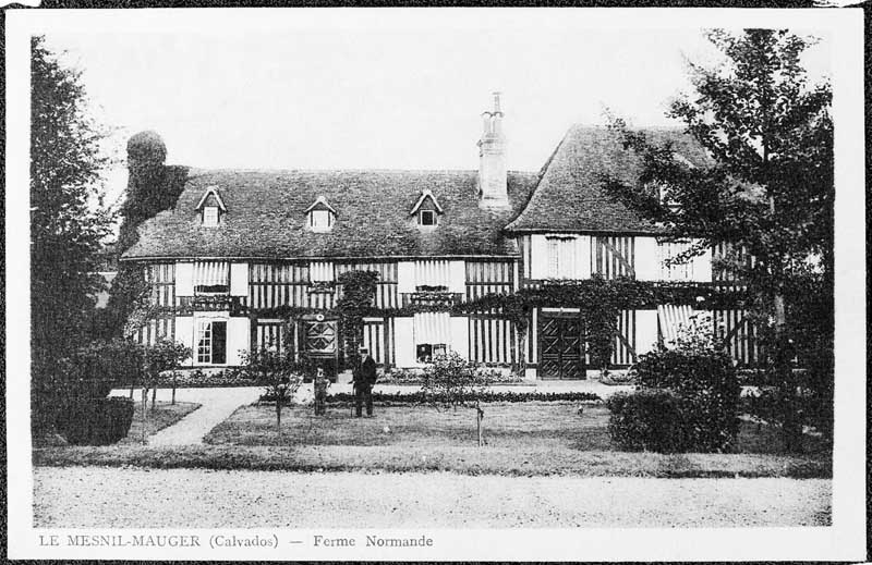 Ferme normande.- Carte postale, s.d., début 20e siècle. (Collection particulière Chalot).