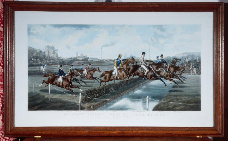 Gravure : Le grand steeple chase de Dieppe