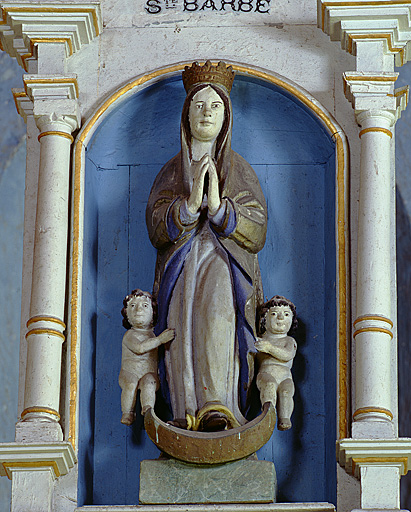 Statue de l'autel secondaire nord : Vierge de l'Immaculée Conception.
