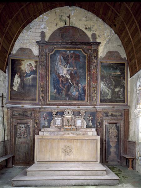 Ensemble du maître-autel : autel, retable