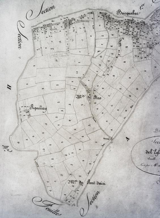 Cadastre, section A1, détail.- Plan cadastral, 1825.