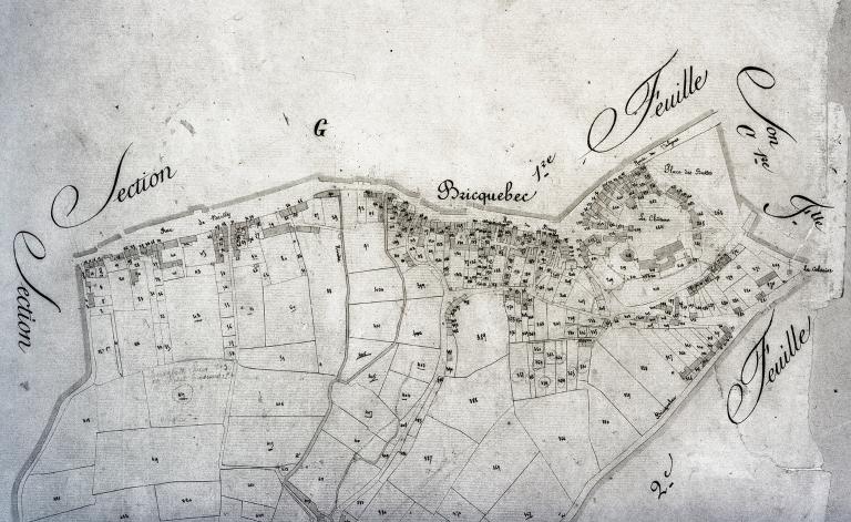 Cadastre, section A1, détail de la partie nord.- Plan cadastral, 1825.