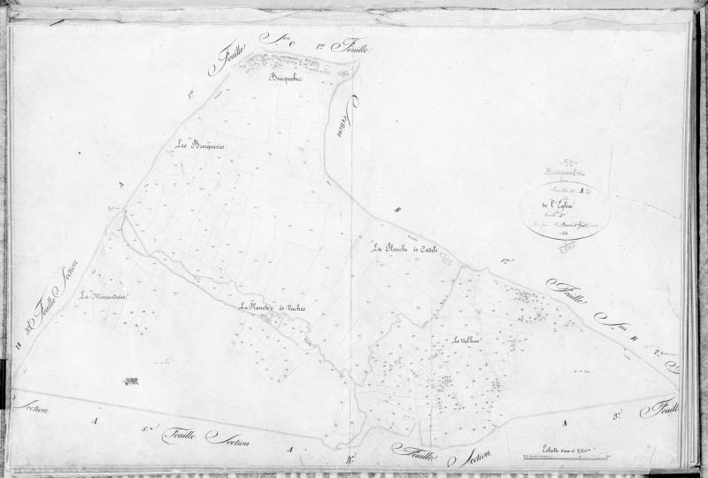 Cadastre, section A2.- Plan cadastral, 1825.