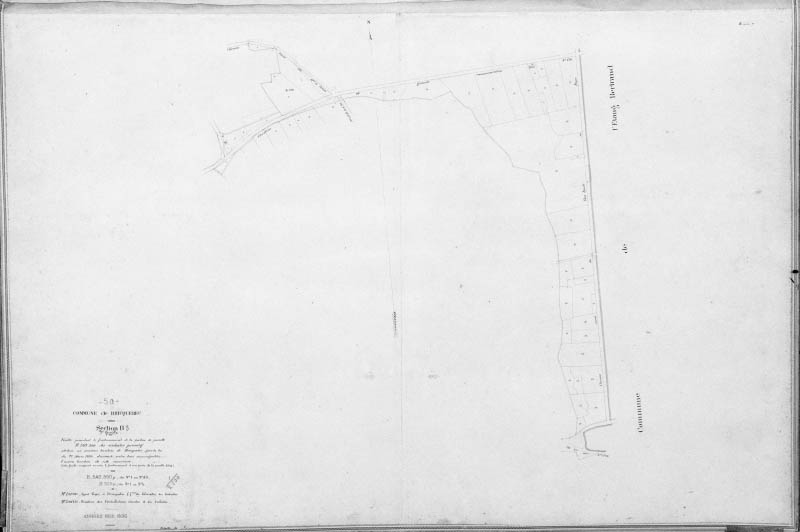 Cadastre, section B3.- Plan cadastral, 1825.