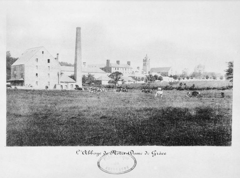 Moulin à farine et les bâtiments conventuels.- Carte postale, s.d., début 20e siècle (Collection particulière).
