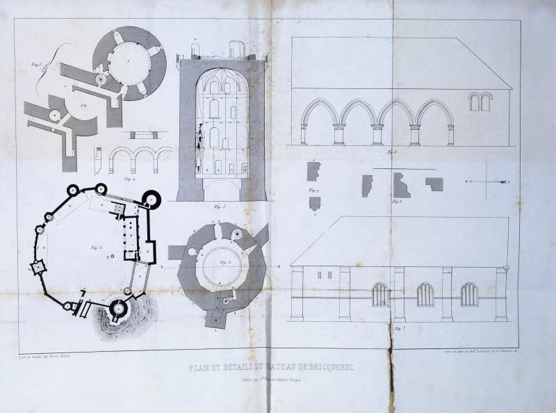 Plans, élévations et coupe.