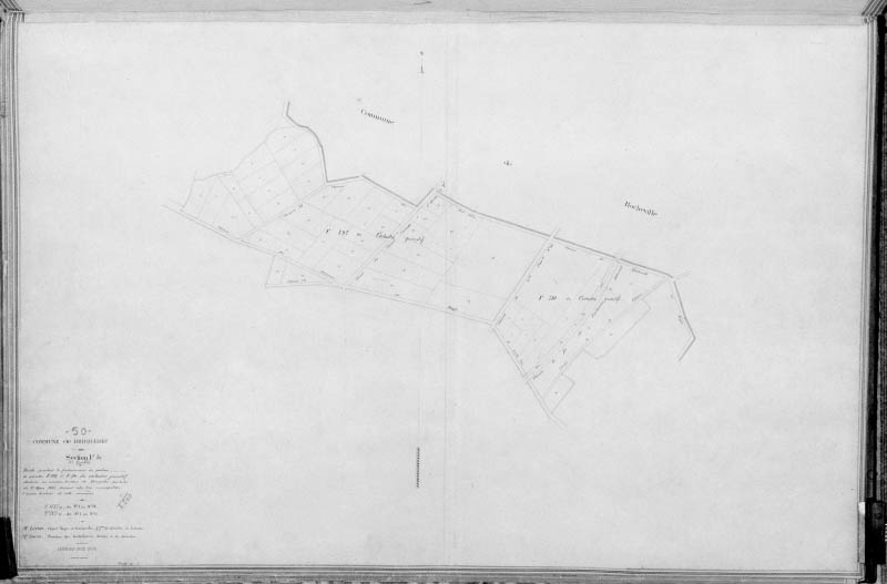 Cadastre, section F4.- Plan cadastral, 1825.