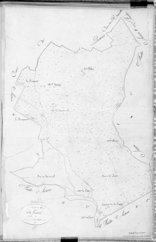 Cadastre, section G4.- Plan cadastral, 1825.