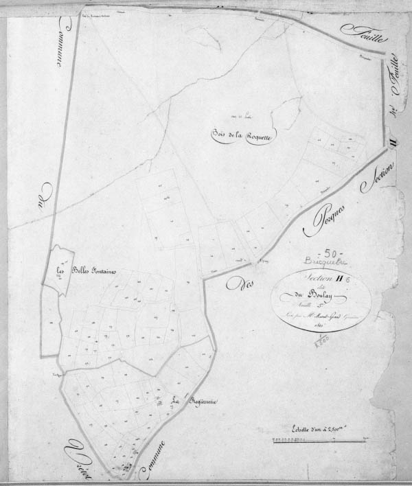 Cadastre, section H5.- Plan cadastral, 1825.