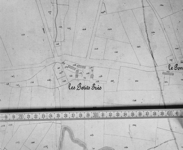 Cadastre, section B4, détail.- Plan cadastral, 1825.