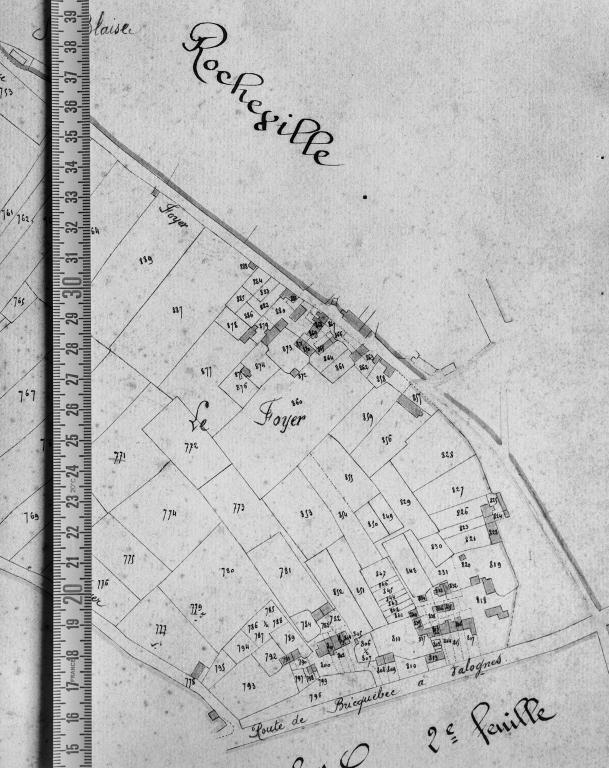 Cadastre, section F3, détail.- Plan cadastral, 1825.