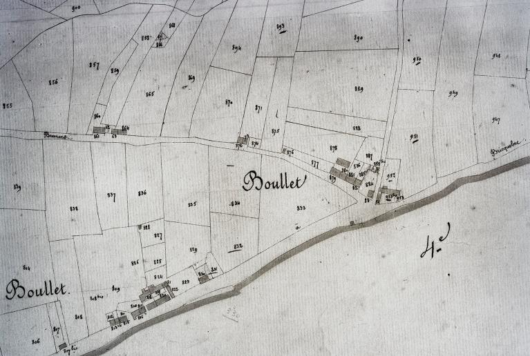 Cadastre, section H3, détail.- Plan cadastral, 1825.
