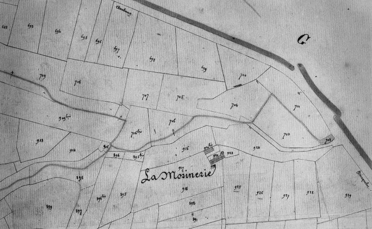 Cadastre, section H3, détail.- Plan cadastral, 1825.