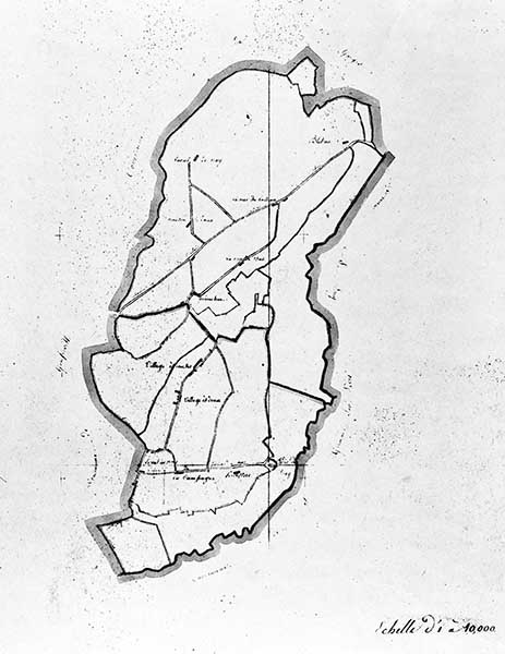 Tableau d'assemblage.- Plan cadastral, 1814.