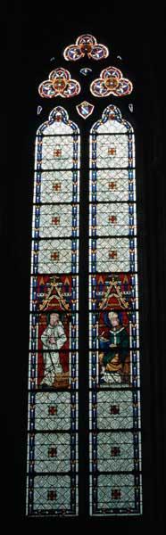 Vue d'ensemble de la baie 2 : un saint abbé tenant sa main coupée et un saint évêque accompagné d'un lapin (saint Ménélé ?).
