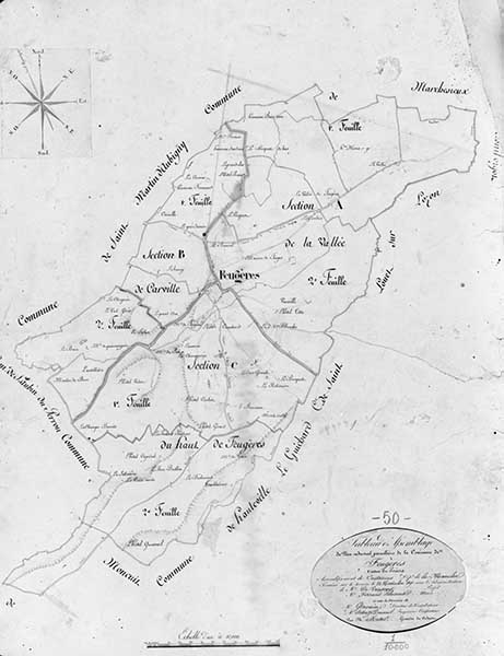 Plan cadastral, tableau d'assemblage.- Plan, 1817.