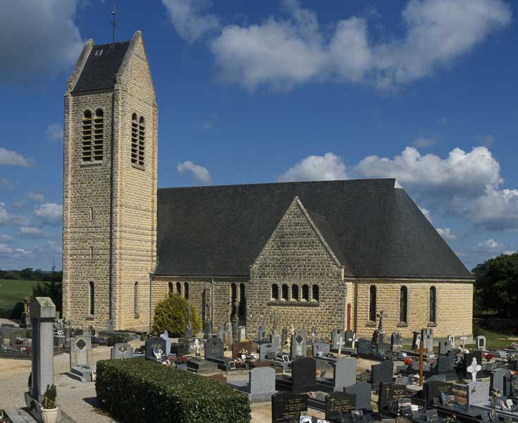 Le Bourg. Eglise paroissiale Saint-Georges. Vue prise du nord-est. ; Eglise, vue prise du nord-est.