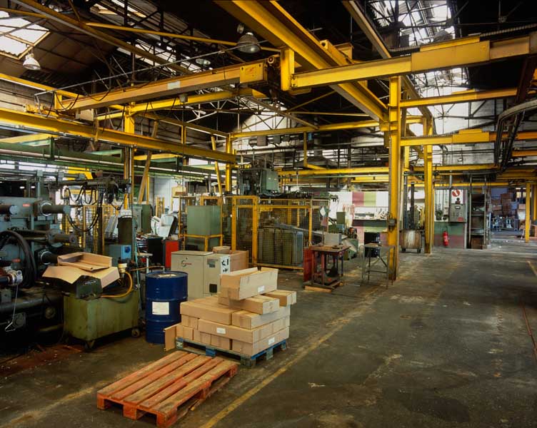 Atelier de fabrication dit fonderie. Vue intérieure.