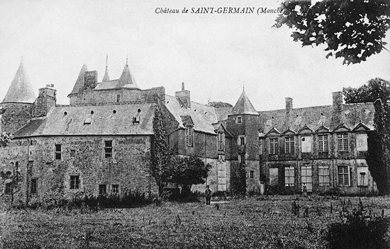 Château de SAINT-GERMAIN (Manche).- Carte postale, s.d., début 20e siècle.