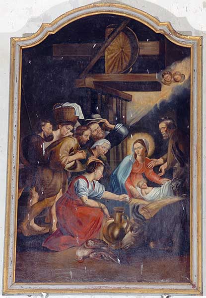 Tableau : la Nativité.