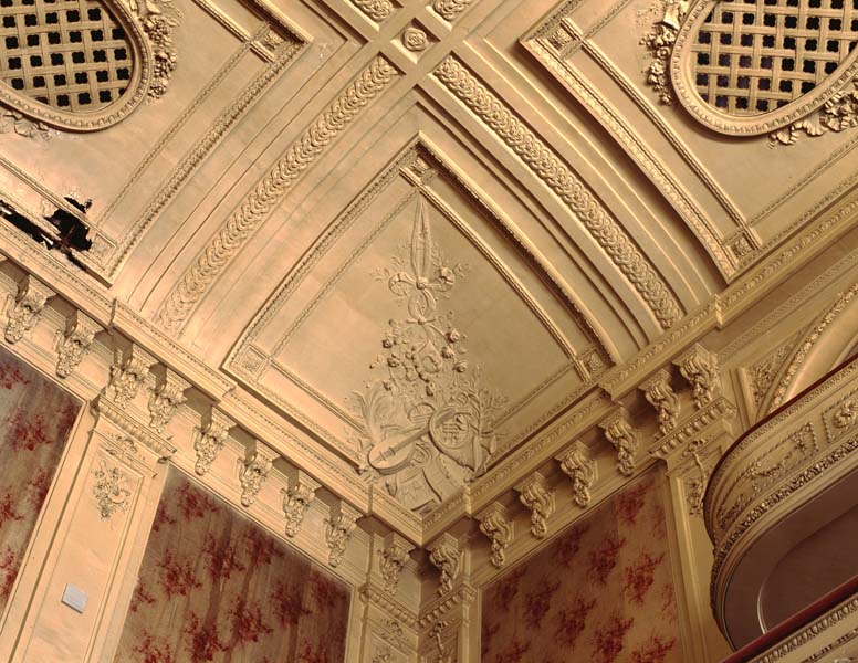 Salle du théâtre, détail du plafond.