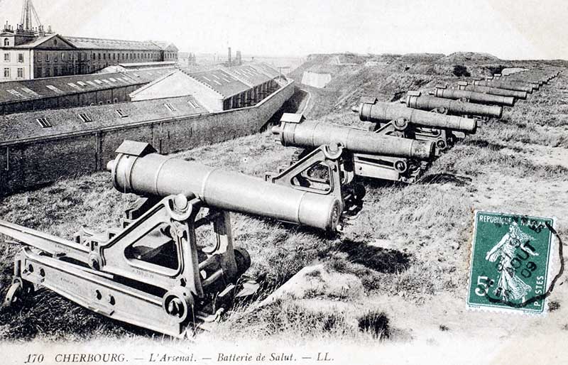 170 Batterie de Salut.- Carte postale, - LL. (AD Manche. Série FI).
