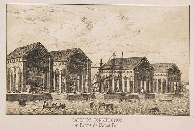 Cales de construction de l'avant-port