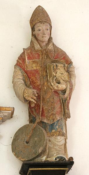 Statue (petite nature) : saint Gerbold
