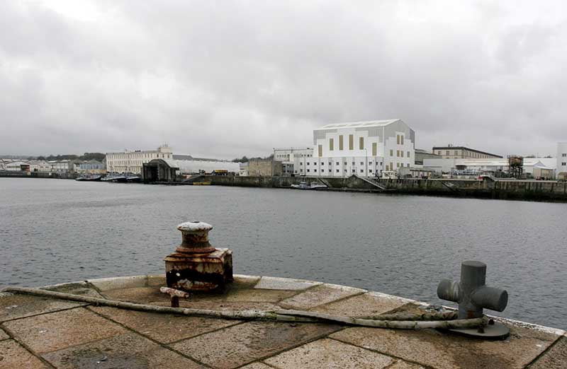 Arsenal de Cherbourg. Vue du bassin Napoléon III prise du nord-est.