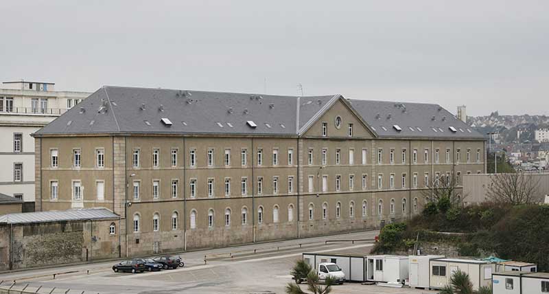Vue du pavillon des officiers prise du nord-ouest.