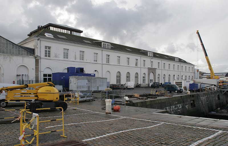 Vue de l'ancien atelier des forges prise du nord.