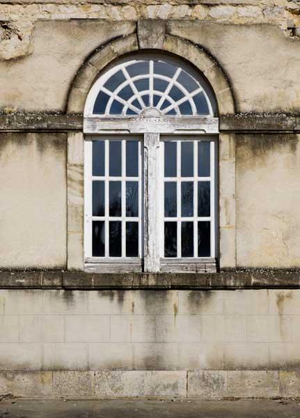 Bâtiment dit 'Lourdes', élévation sud. Détail : fenêtre.