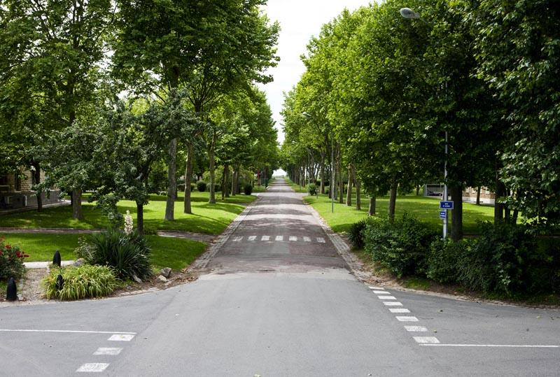 Vue du boulevard de Normandie prise de l'est.