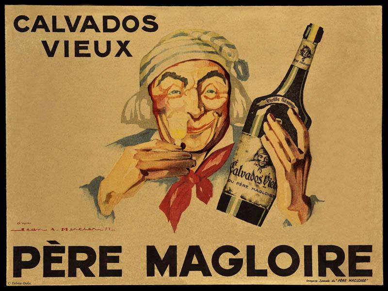 Affiche publicitaire : Calvados vieux, Père Magloire.