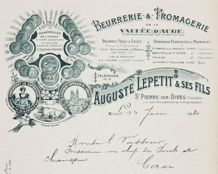 Lettre à en-tête.