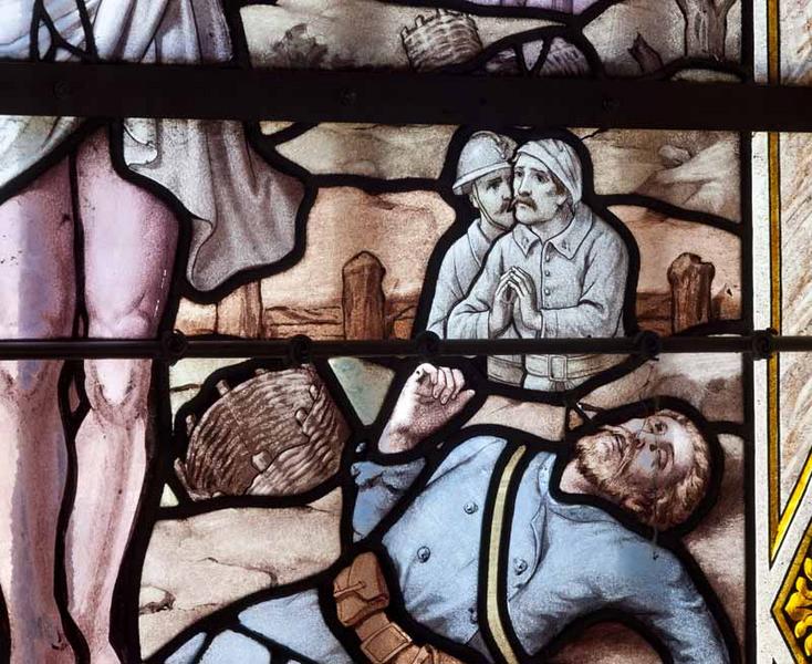 Baie 1, détail : soldats.