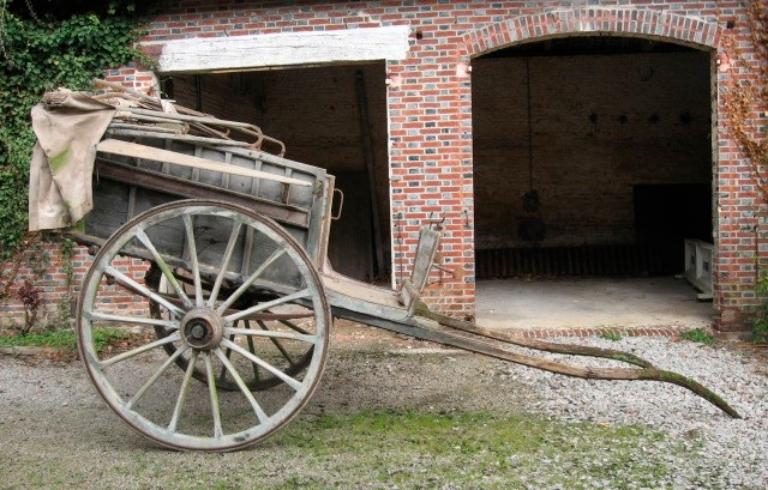 Voiture hippomobile, charrette rurale dite bayeusaine