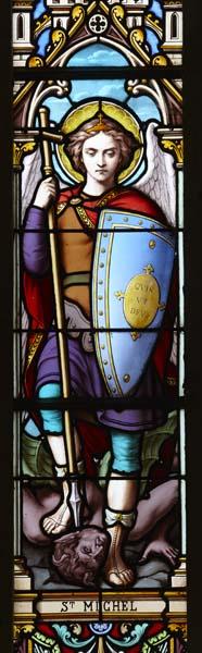 Détail : Saint Michel (lancette gauche).