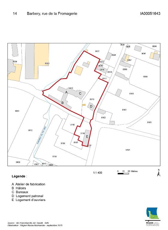 Plan de localisation des bâtiments.
