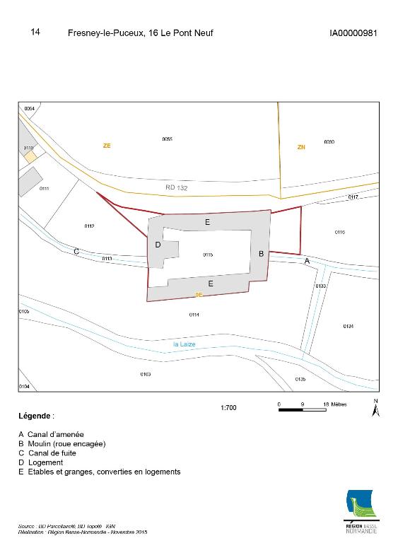 Plan de localisation des bâtiments.