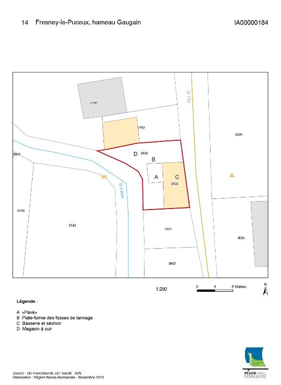 Plan de localisation des bâtiments.