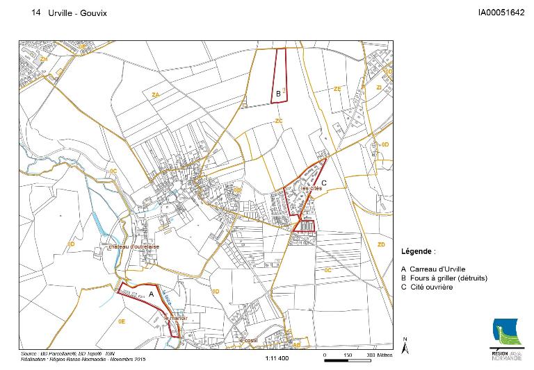 Plan de localisation des bâtiments.