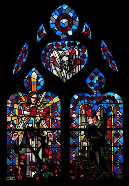 Vue d'ensemble de la baie 4 : Apparition du Sacré-Coeur à sainte Marguerite-Marie Alacoque.